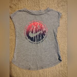 Nike Short Sleeve Basic Tee Shirt Grey Pink Purple Toddler Girl Size 3T